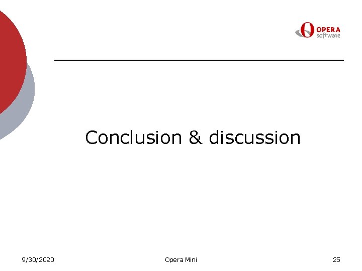 Conclusion & discussion 9/30/2020 Opera Mini 25 
