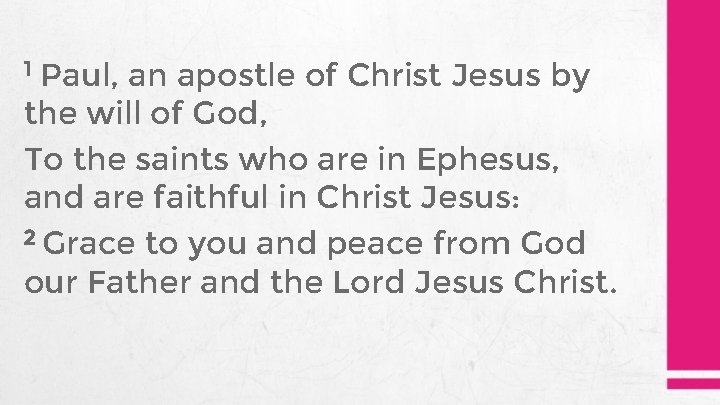 Paul, an apostle of Christ Jesus by the will of God, To the saints