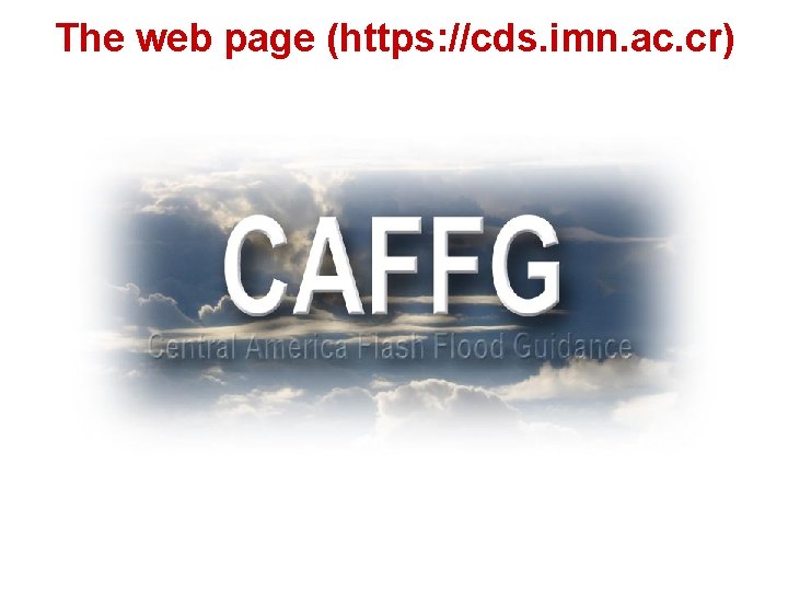 The web page (https: //cds. imn. ac. cr) 