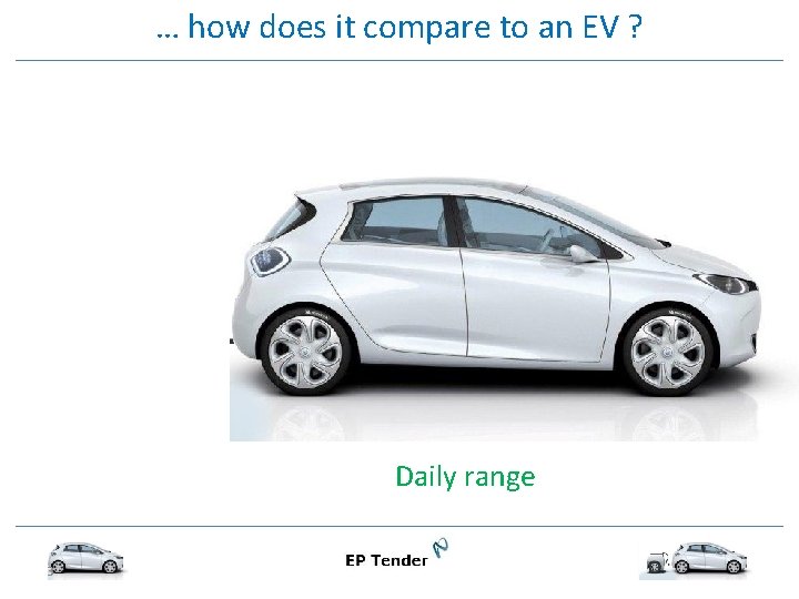 … how does it compare to an EV ? Peak range 3 Daily range