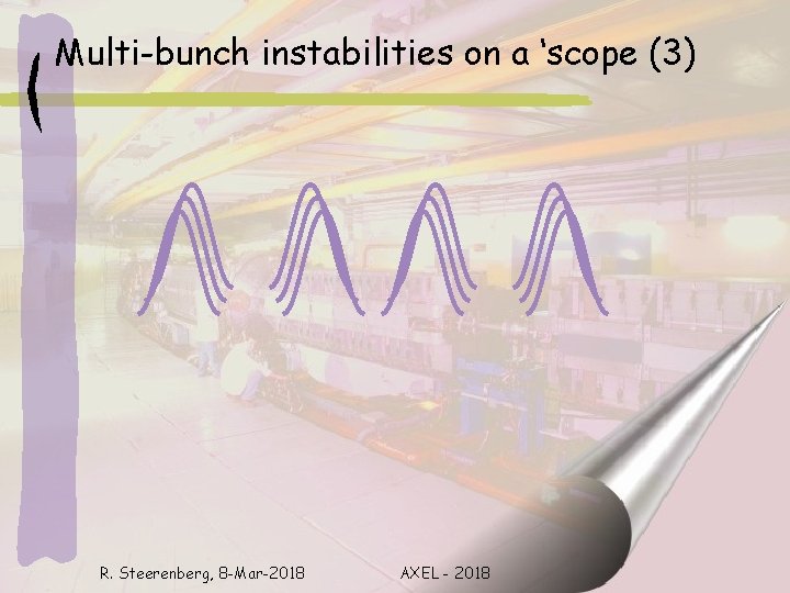 Multi-bunch instabilities on a ‘scope (3) R. Steerenberg, 8 -Mar-2018 AXEL - 2018 