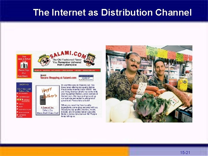 The Internet as Distribution Channel 15 -21 