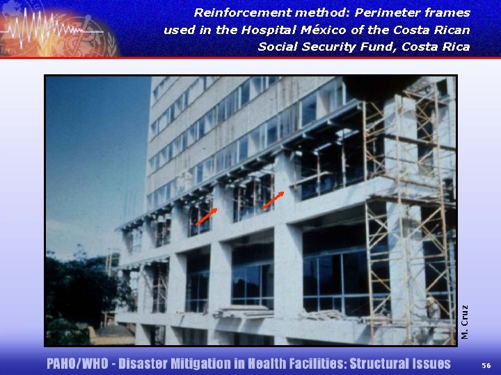 M. Cruz Reinforcement method: Perimeter frames used in the Hospital México of the Costa