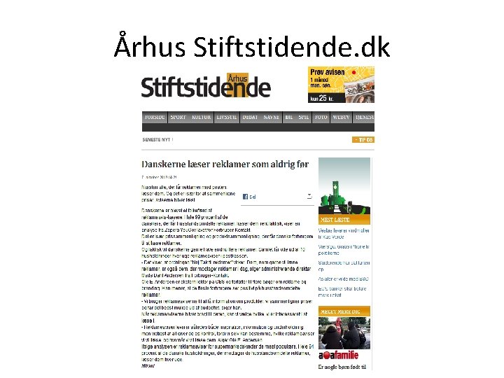 Århus Stiftstidende. dk 