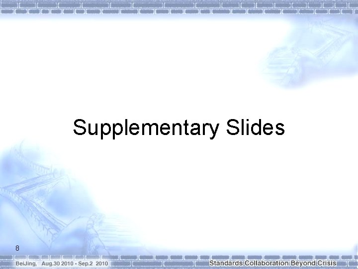 Supplementary Slides 8 