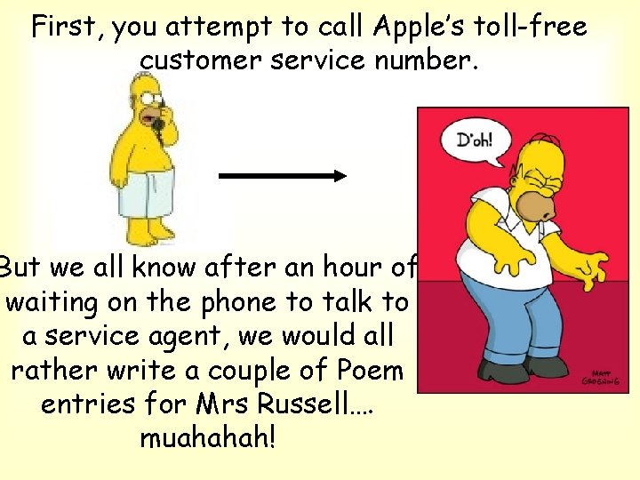 First, you attempt to call Apple’s toll-free customer service number. But we all know