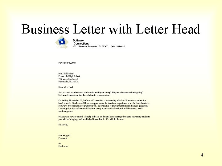 Business Letter with Letter Head 4 