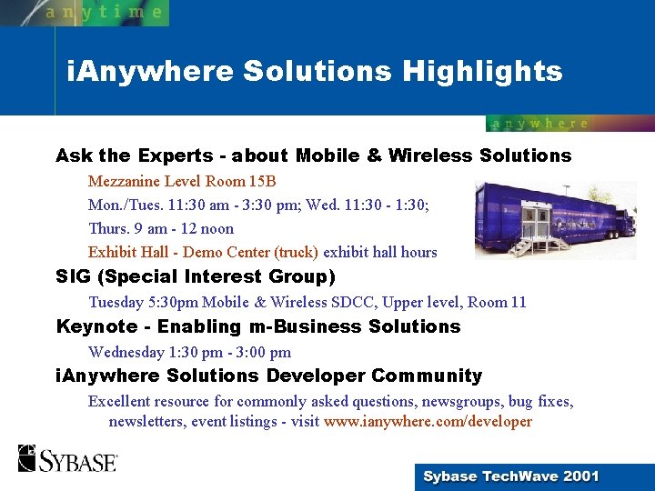 i. Anywhere Solutions Highlights Ask the Experts - about Mobile & Wireless Solutions Mezzanine