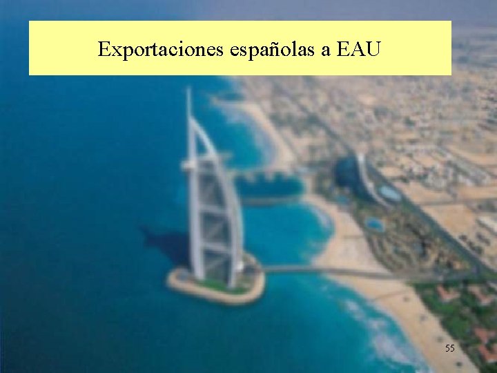 Exportaciones españolas a EAU 55 