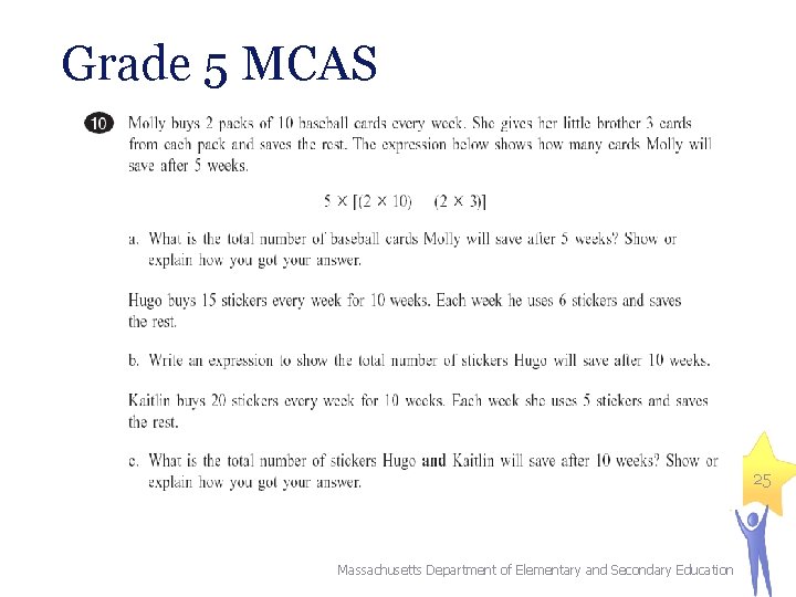 Grade 5 MCAS 25 Massachusetts Department of Elementary and Secondary Education 