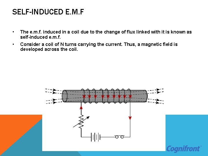 SELF-INDUCED E. M. F • The e. m. f. induced in a coil due