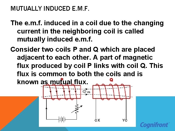 MUTUALLY INDUCED E. M. F. The e. m. f. induced in a coil due