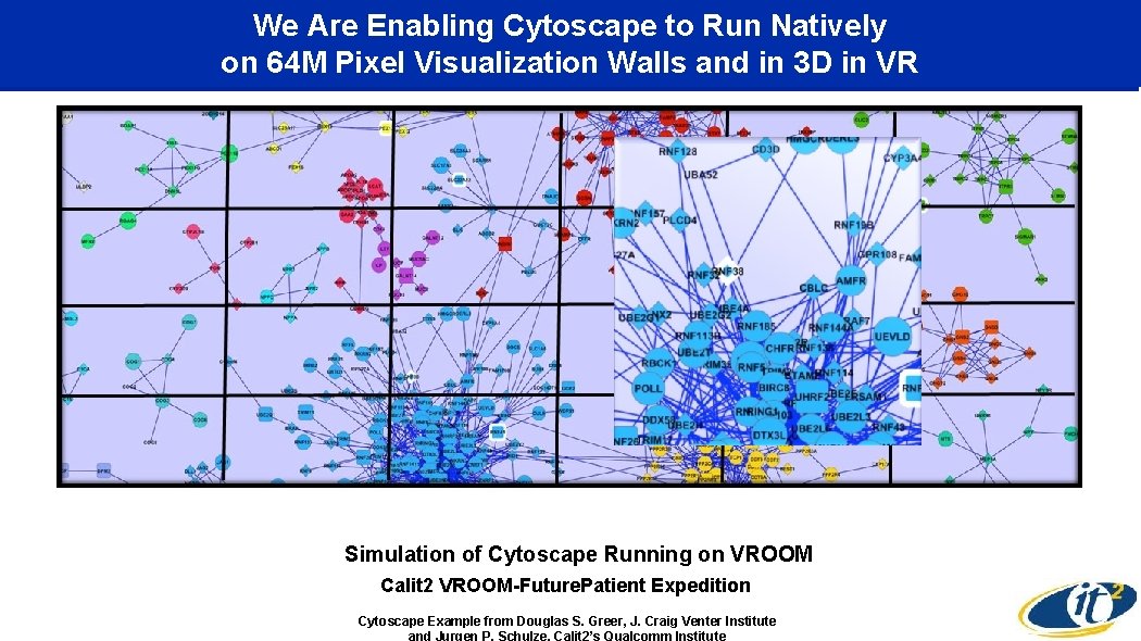 We Are Enabling Cytoscape to Run Natively on 64 M Pixel Visualization Walls and