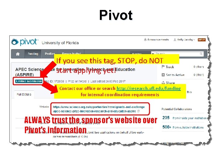 Pivot If you see this tag, STOP, do NOT start applying yet! Contact our