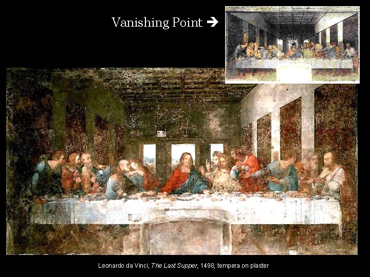 Vanishing Point Leonardo da Vinci, The Last Supper, 1498, tempera on plaster 