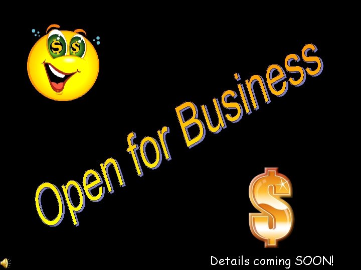 Details coming SOON! 