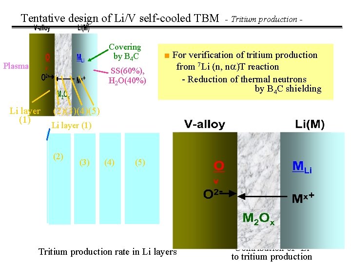 Tentative design of Li/V self-cooled TBM Covering by B 4 C Plasma SS(60%), H