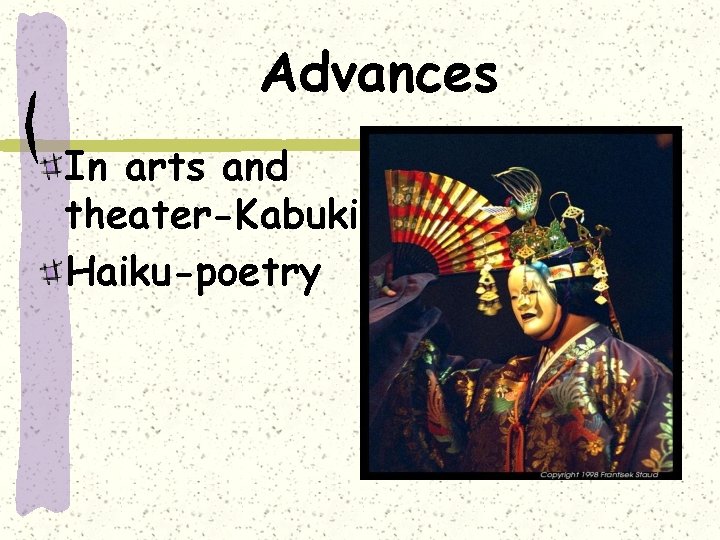 Advances In arts and theater-Kabuki Haiku-poetry 