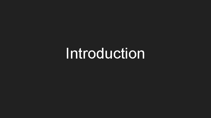 Introduction 