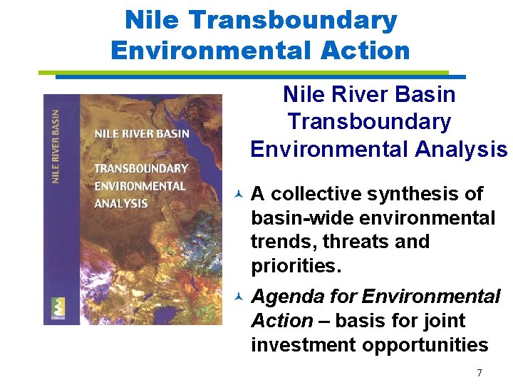 Nile Transboundary Environmental Action Nile River Basin Transboundary Environmental Analysis ©A collective synthesis of