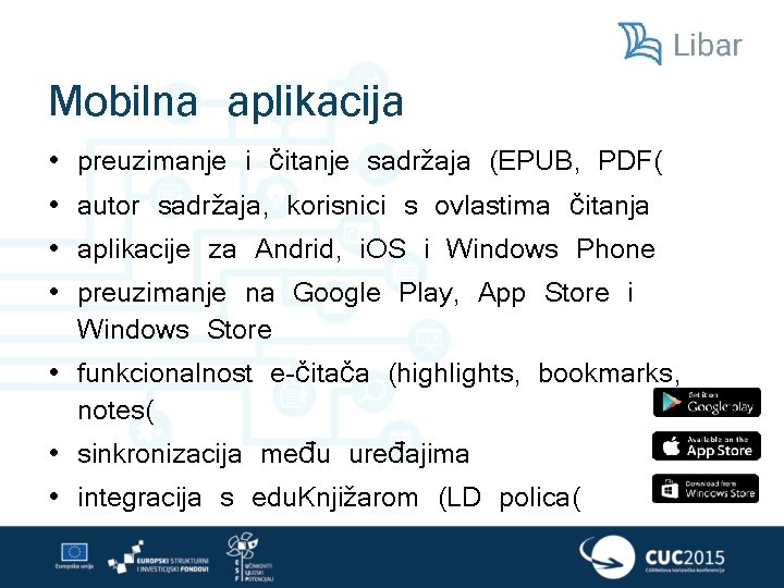 Mobilna aplikacija preuzimanje i čitanje sadržaja (EPUB, PDF( autor sadržaja, korisnici s ovlastima čitanja