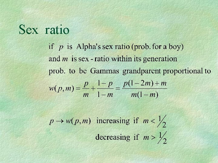 Sex ratio 