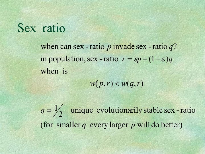 Sex ratio 