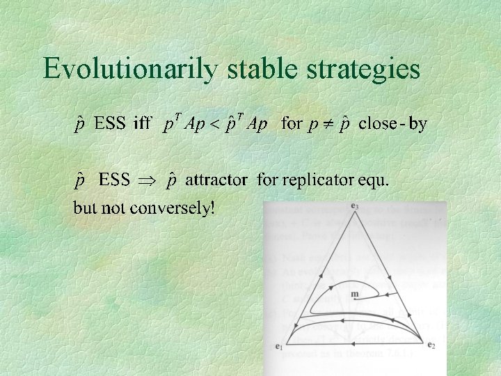 Evolutionarily stable strategies 