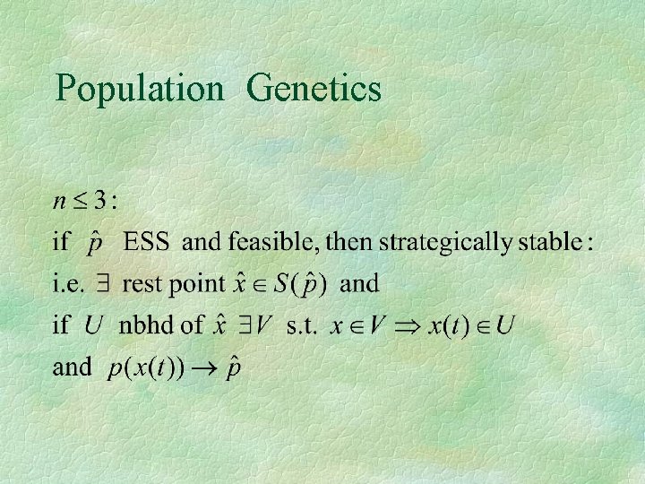 Population Genetics 