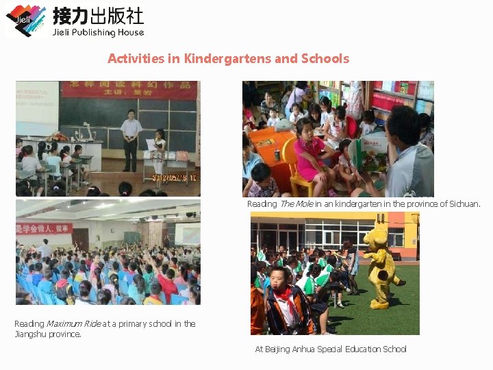 Activities in Kindergartens and Schools Reading The Mole in an kindergarten in the province