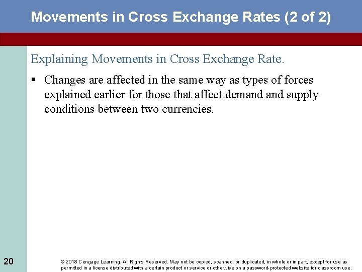 Movements in Cross Exchange Rates (2 of 2) Explaining Movements in Cross Exchange Rate.