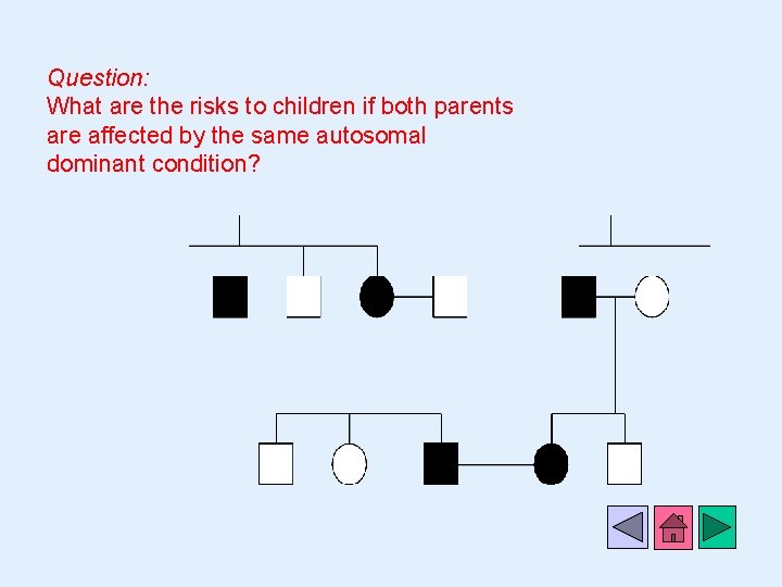 Question: What are the risks to children if both parents are affected by the