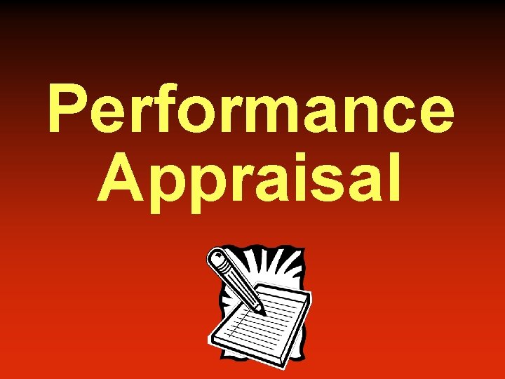Performance Appraisal 