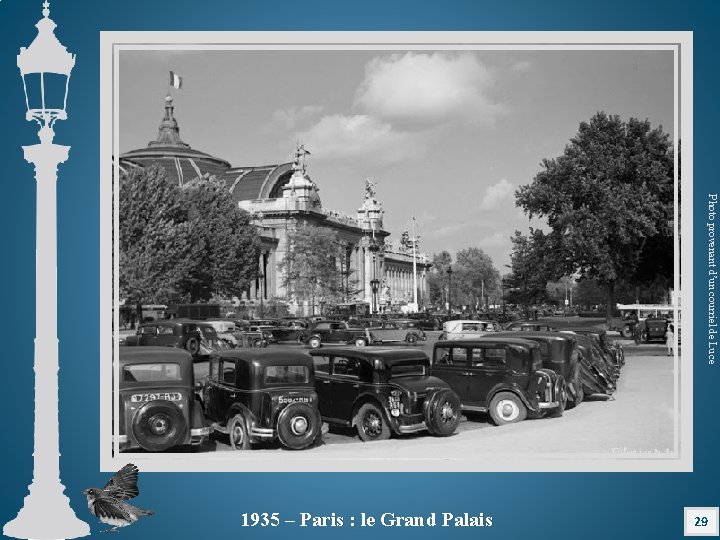 Photo provenant d’un courriel de Luce 29 1935 – Paris : le Grand Palais