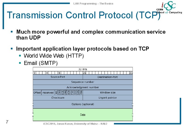 LAN Programming – The Basics Transmission Control Protocol (TCP) § Much more powerful and LAN Programming – The Basics Transmission Control Protocol (TCP) § Much more powerful and