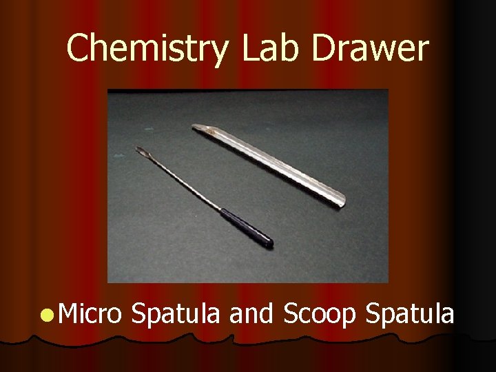 Chemistry Lab Drawer l Micro Spatula and Scoop Spatula 