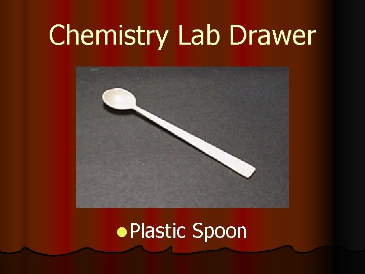 Chemistry Lab Drawer l Plastic Spoon 