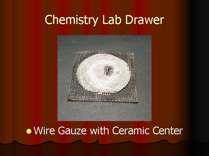 Chemistry Lab Drawer l Wire Gauze with Ceramic Center 