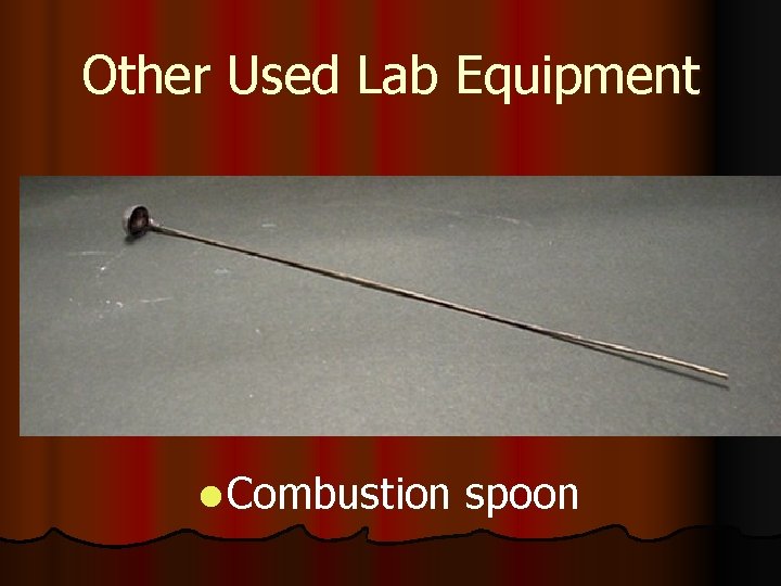 Other Used Lab Equipment l Combustion spoon 