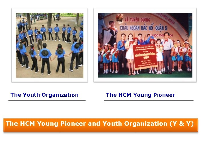 The Youth Organization The HCM Young Pioneer and Youth Organization (Y & Y) 