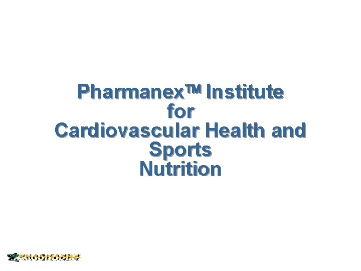 Pharmanex Institute for Cardiovascular Health and Sports Nutrition 