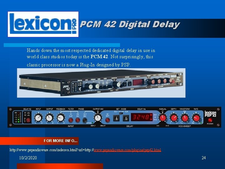 PCM 42 Digital Delay Hands down the most respected dedicated digital delay in use