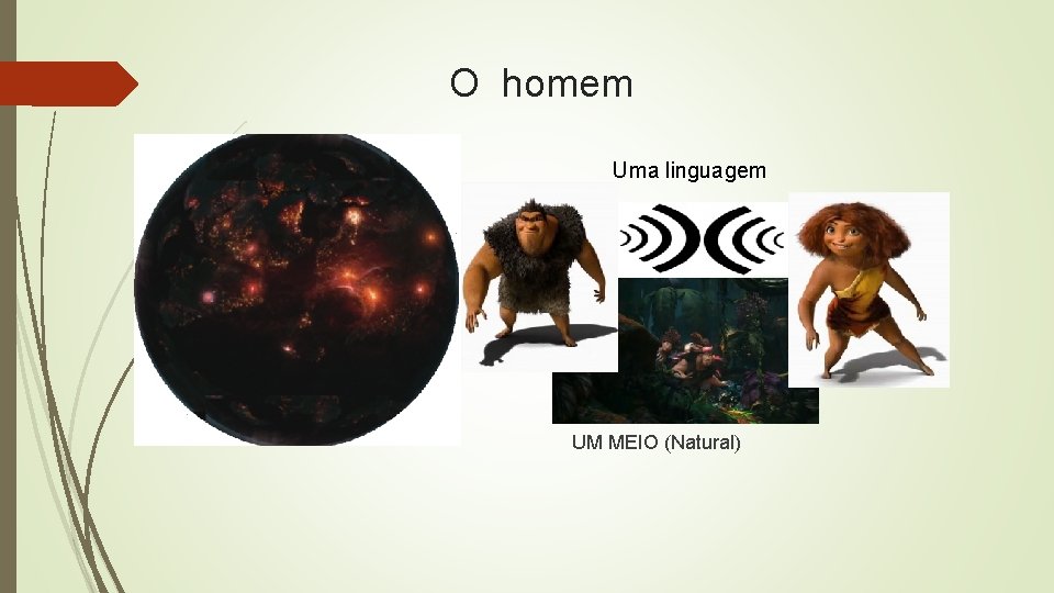  O homem Uma linguagem UM MEIO (Natural) 
