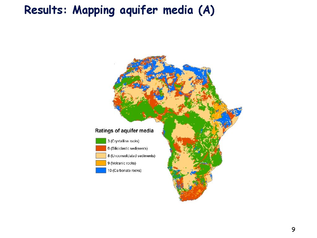 Results: Mapping aquifer media (A) 9 