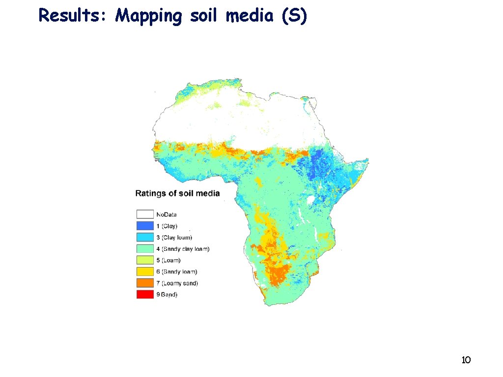 Results: Mapping soil media (S) 10 