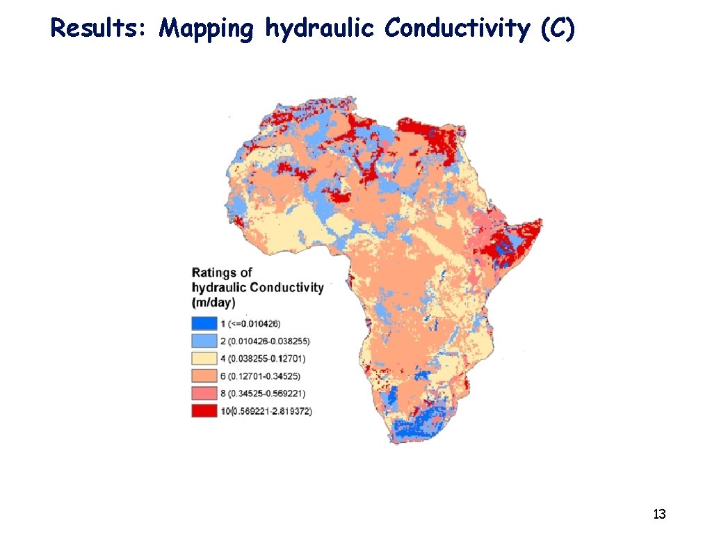 Results: Mapping hydraulic Conductivity (C) 13 