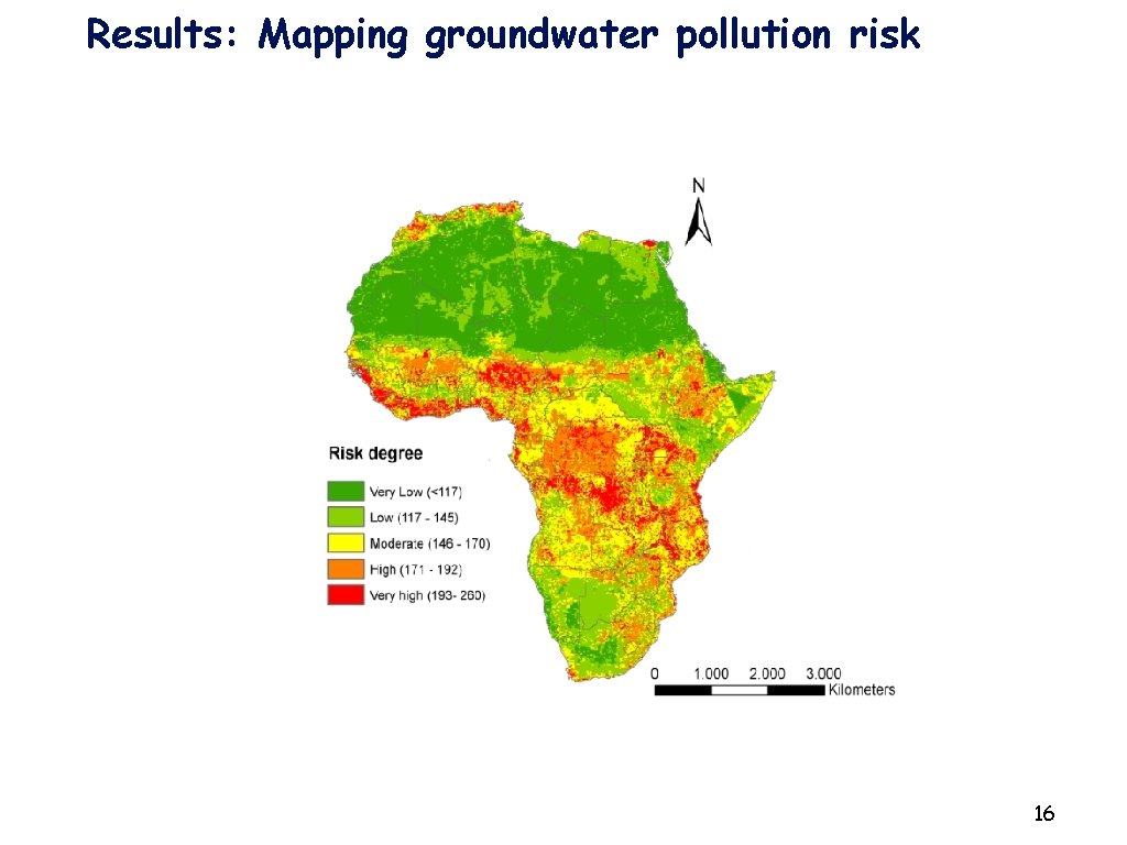 Results: Mapping groundwater pollution risk 16 