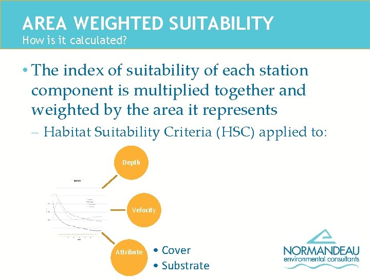AREA WEIGHTED SUITABILITY How is it calculated? • The index of suitability of each