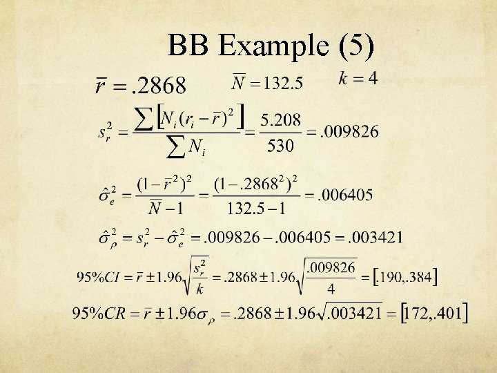 BB Example (5) 