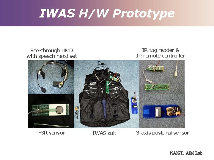 IWAS H/W Prototype IR tag reader & IR remote controller See-through HMD with speech